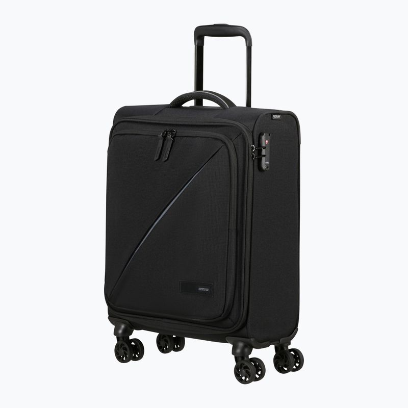 American Tourister Куфар за пътуване с колелца 38,5 л черен 2