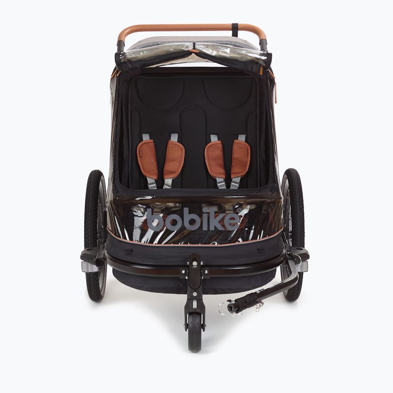 Велосипедно ремарке за двама души bobike Moobe сиво-черно 8616000001 6