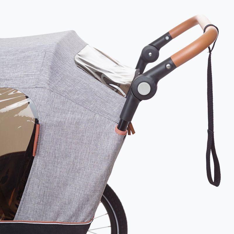 Велосипедно ремарке за двама души bobike Moobe сиво-черно 8616000001 9