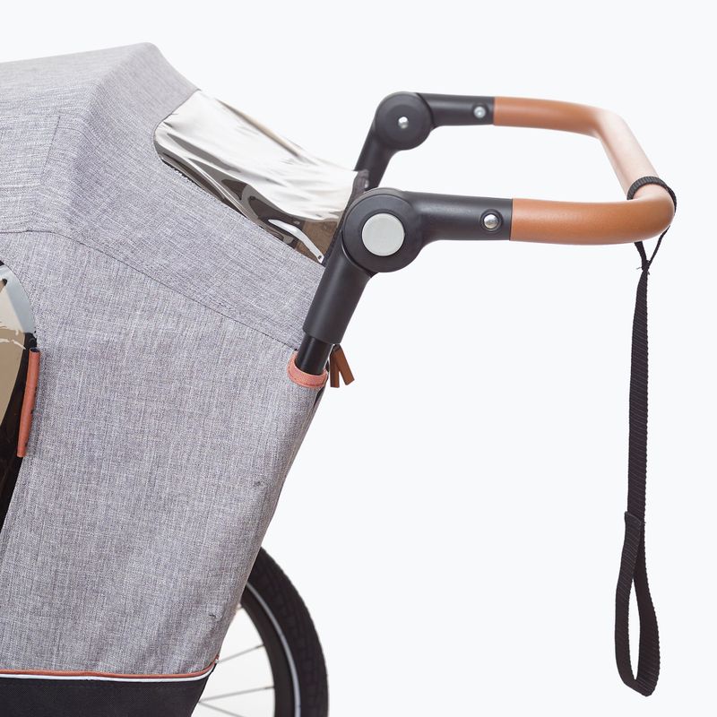 Велосипедно ремарке за двама души bobike Moobe сиво-черно 8616000001 10