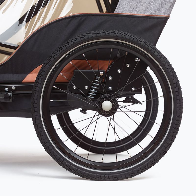 Велосипедно ремарке за двама души bobike Moobe сиво-черно 8616000001 12