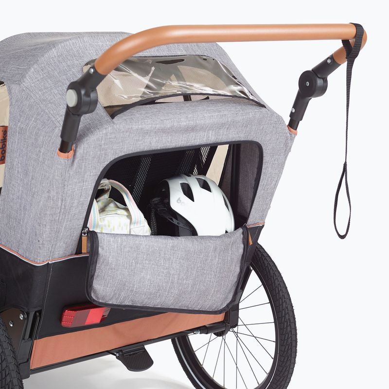 Велосипедно ремарке за двама души bobike Moobe сиво-черно 8616000001 13
