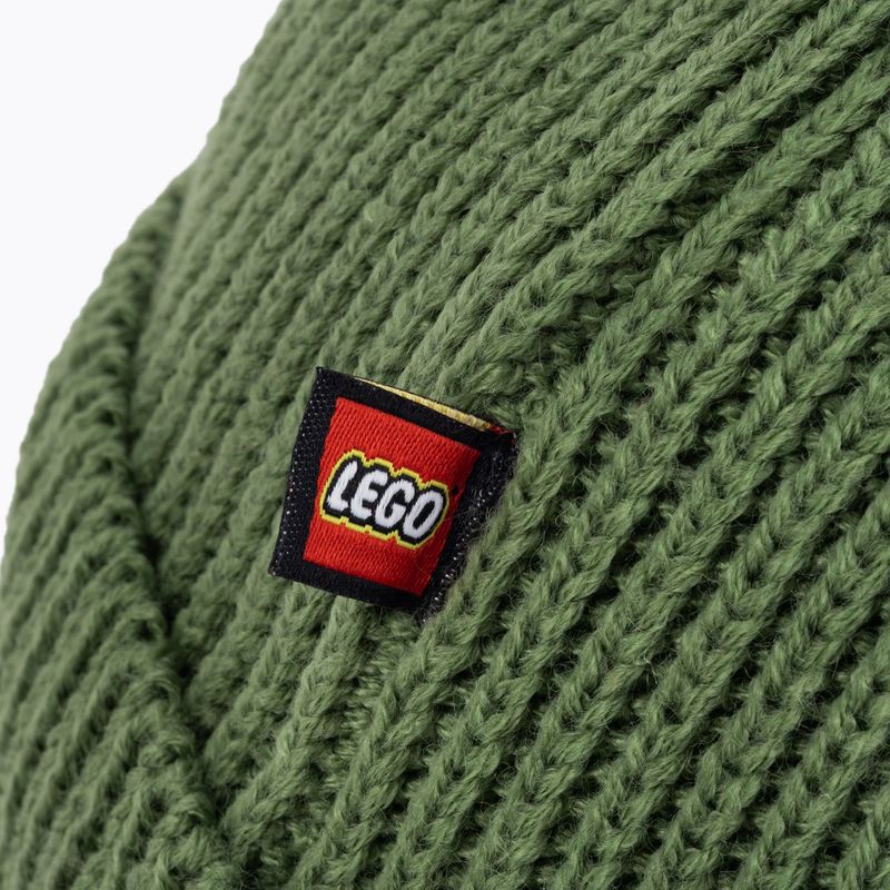 Детска ски шапка LEGO Lwasmus тъмно каки 4
