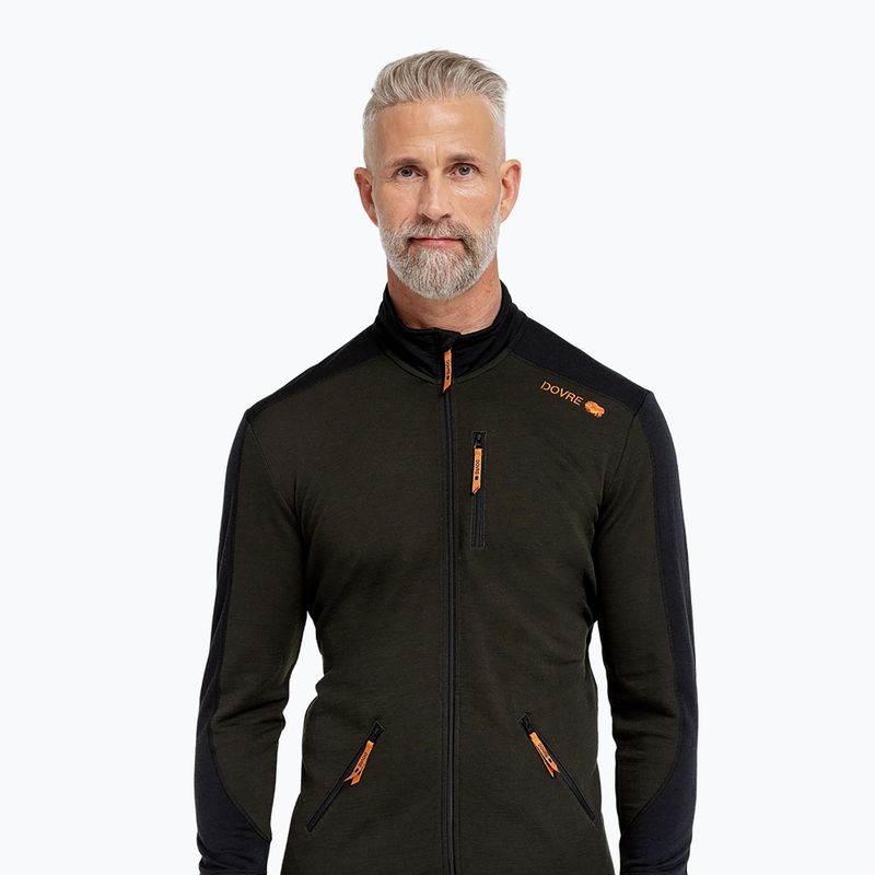 Мъжки скиорски суитшърт Dovre Midlayer Full Zip khaki 2
