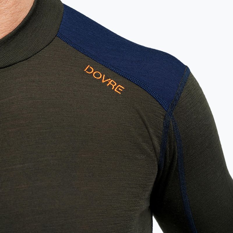 Мъжки термоактивен суитшърт Dovre Folded Collar khaki 3