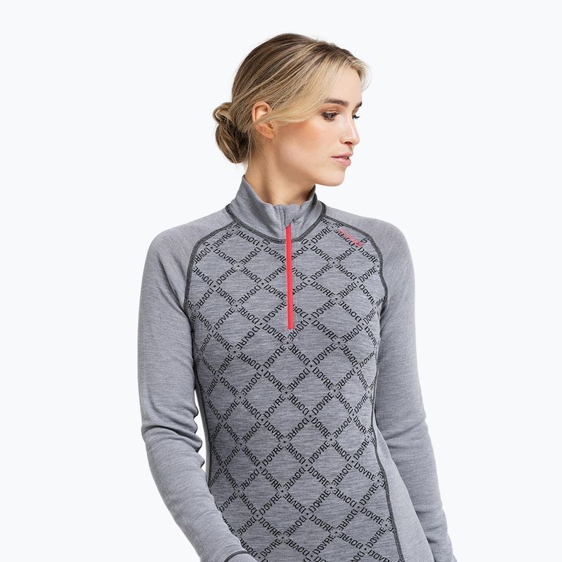 Дамски термоактивен суитшърт Dovre Half Zip Jacquard grey 2