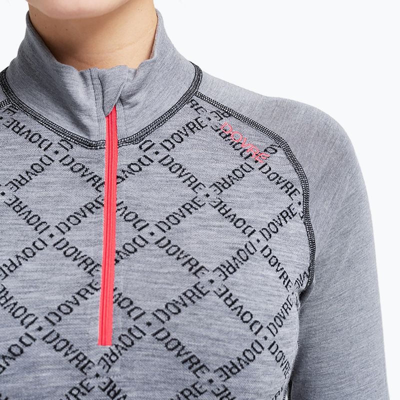 Дамски термоактивен суитшърт Dovre Half Zip Jacquard grey 3