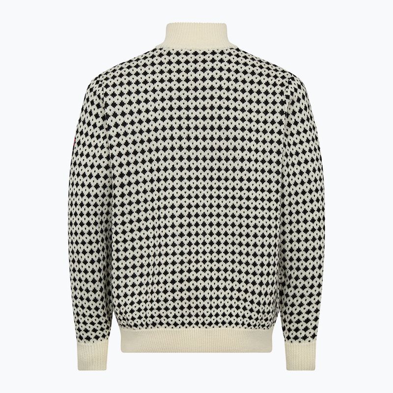 Мъжки пуловер Dovre Knitted Half Zip Pullover beige 2