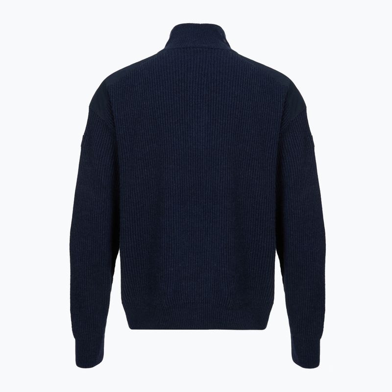 Мъжки пуловер Dovre Ribbed Knit Half Zip navy 2