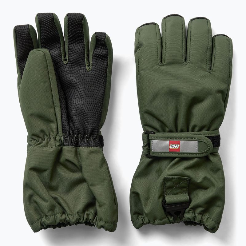 Детски скиорски ръкавици LEGO Lwatlin 700 dark green 2
