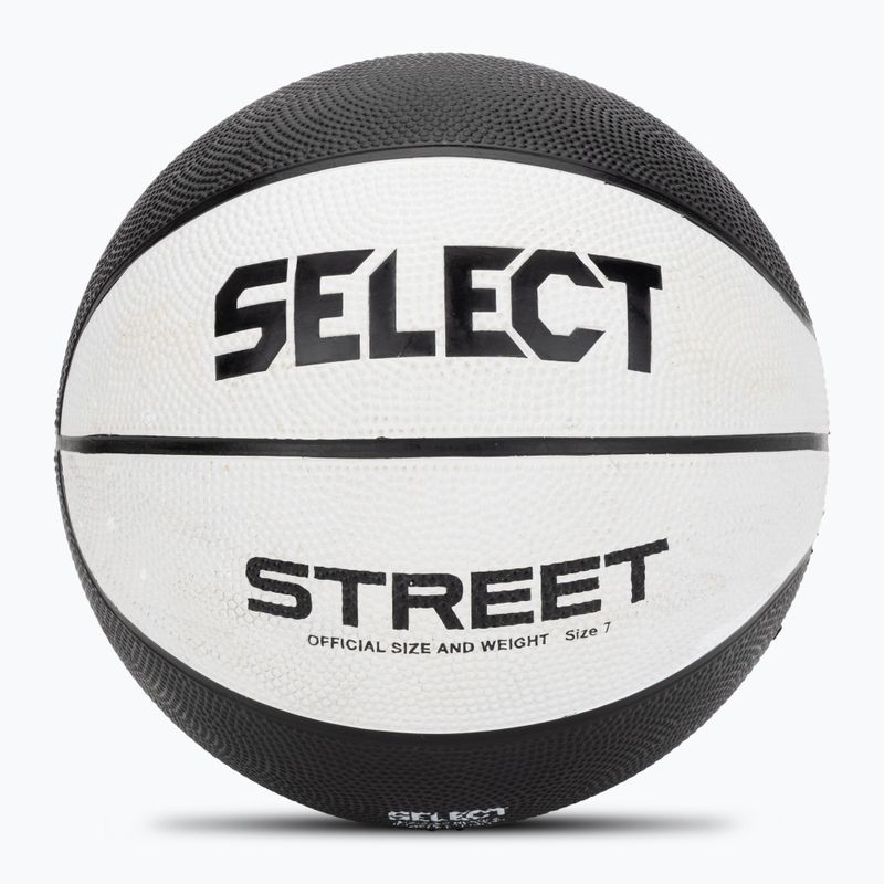 Детска баскетболна топка SELECT Basketball Street v23 white/black размер 7