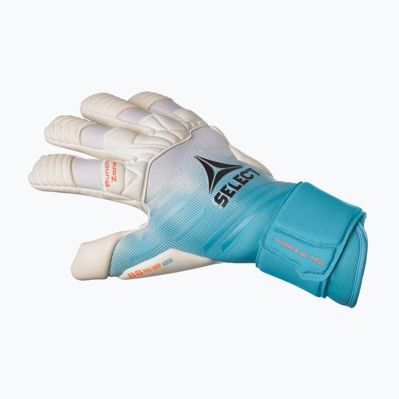 Вратарски ръкавици SELECT 88 Pro Grip Aqua v23 turquoise/white 4