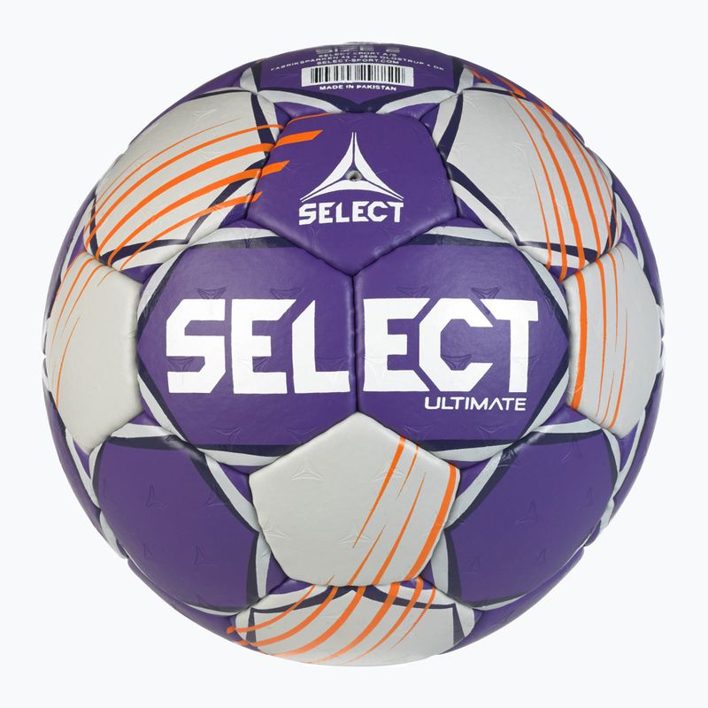 Хандбална топка SELECT Ultimate v24 Official EHF grey/purple размер 2 2