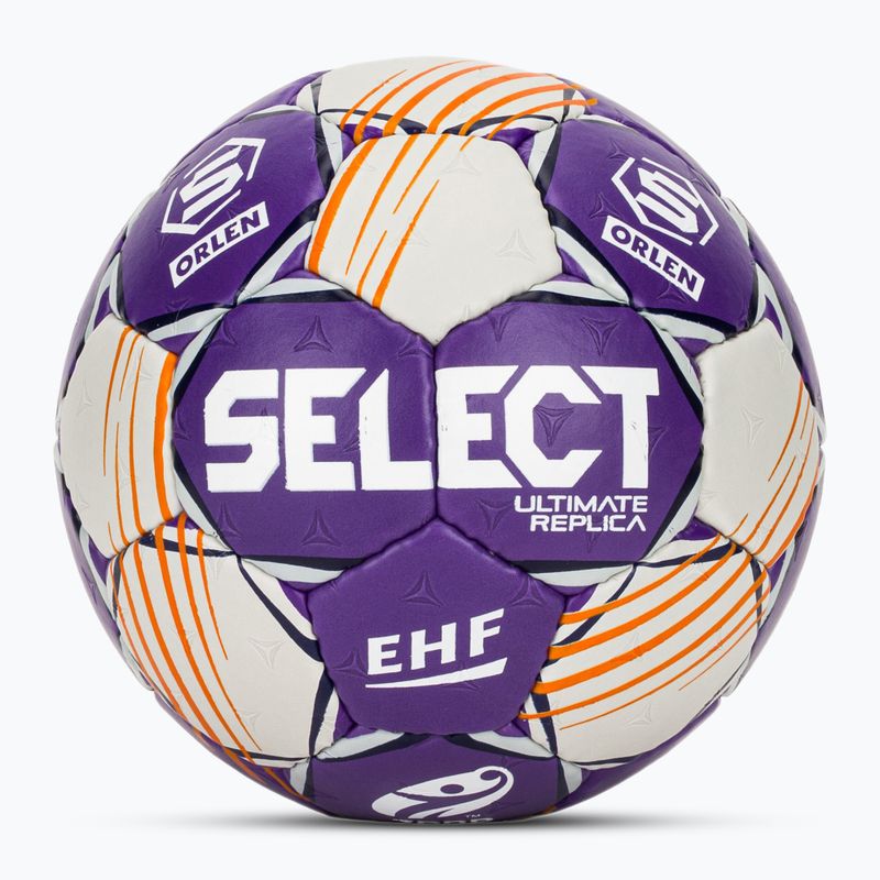 Хандбална топка SELECT Ultimate Replica Orlen Super League V24 EHF grey/purple размер 0