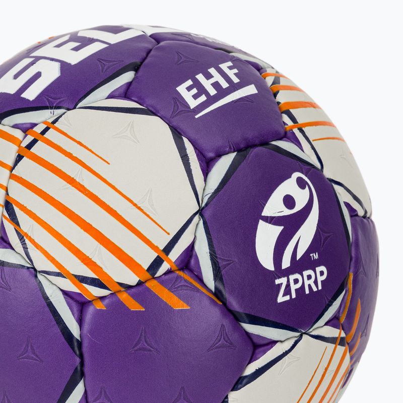 Хандбална топка SELECT Ultimate Replica Orlen Super League V24 EHF grey/purple размер 0 3