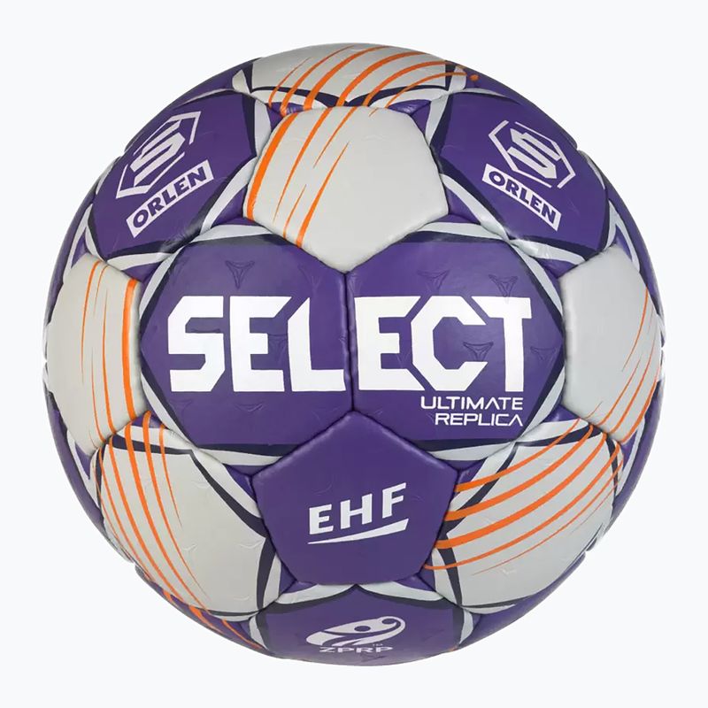 Хандбална топка SELECT Ultimate Replica Orlen Super League V24 EHF grey/purple размер 0