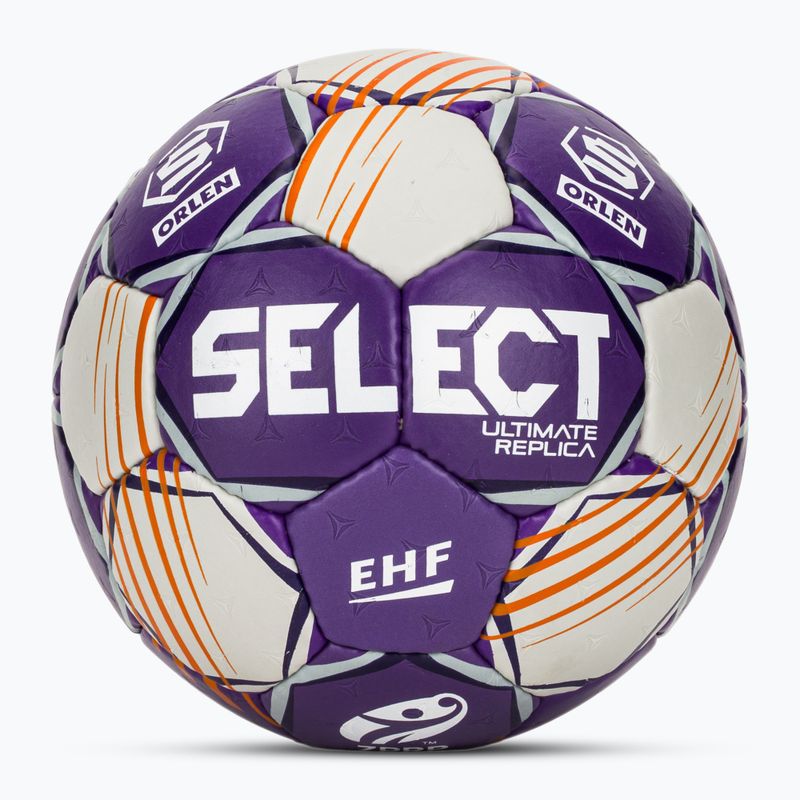 Хандбална топка SELECT Ultimate Replica Orlen Superliga v24 EHF grey/purple размер 3