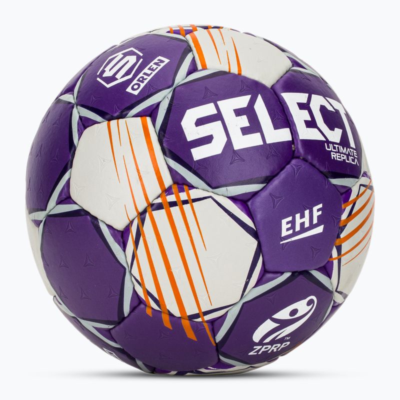 Хандбална топка SELECT Ultimate Replica Orlen Superliga v24 EHF grey/purple размер 3 2