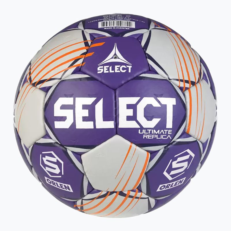 Хандбална топка SELECT Ultimate Replica Orlen Superliga v24 EHF grey/purple размер 3 2