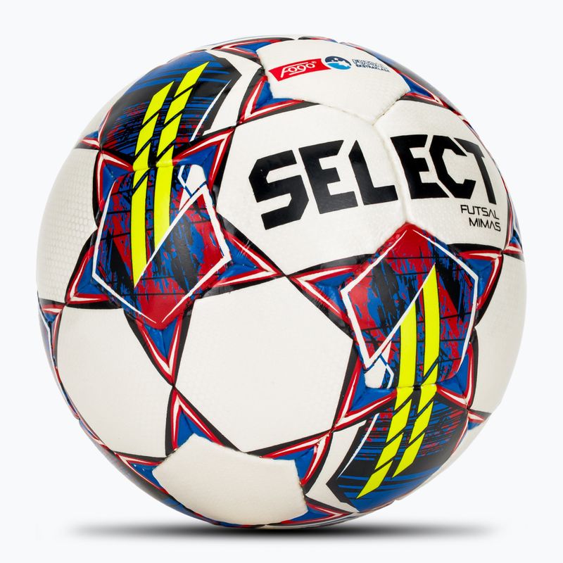Футболна топка SELECT Futsal Mimas Fogo Ekstraklasa FIFA white/yellow размер 4 2