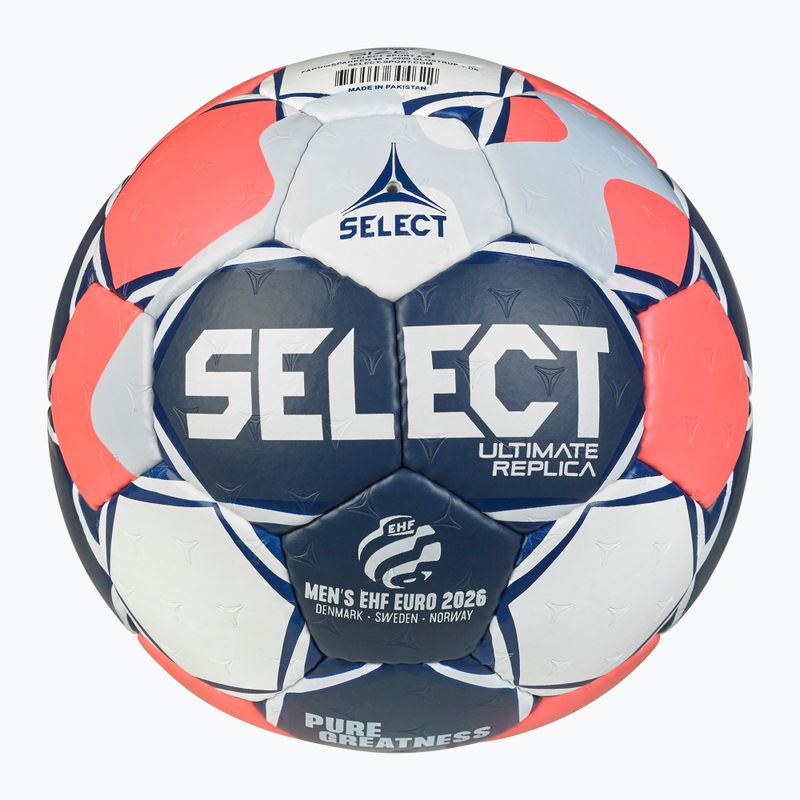Хандбална топка SELECT Ultimate Euro Men v26 Replica white/red/black размер 0 2