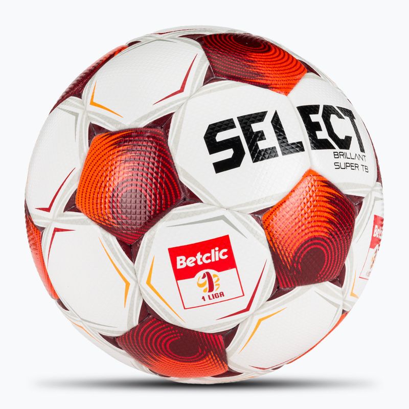 Футболна топка SELECT Brillant Super FIFA Betclic 1 v25 white/red размер 5 2