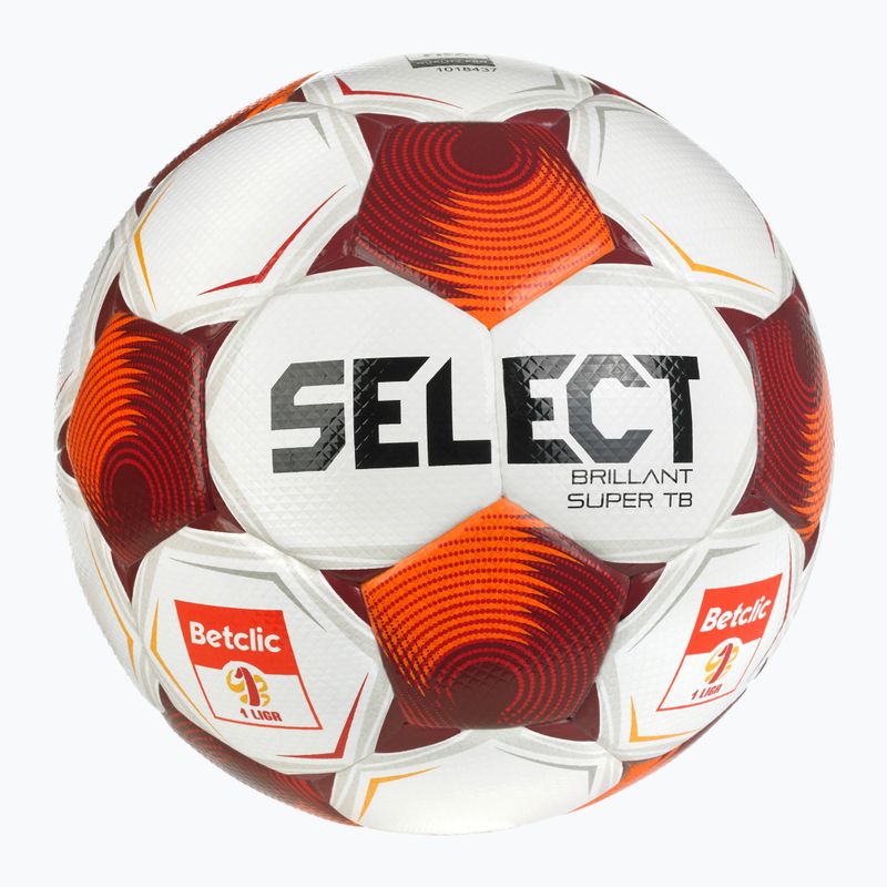 Футболна топка SELECT Brillant Super FIFA Betclic 1 v25 white/red размер 5