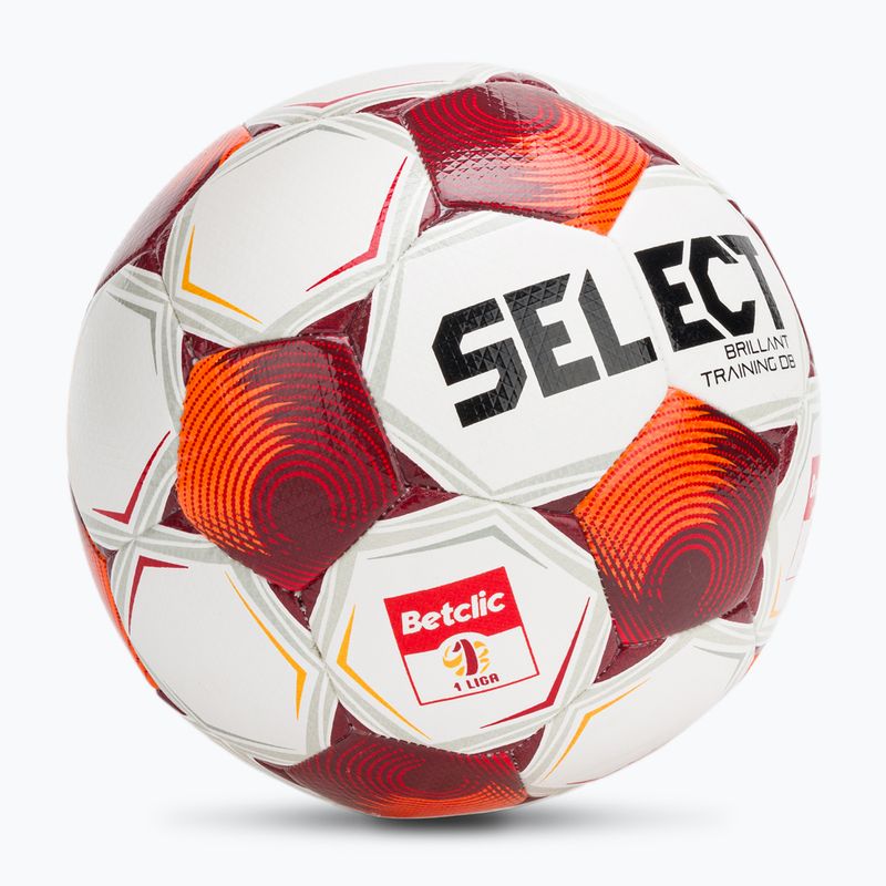 Футболна топка SELECT Brillant Training Betclic v25 white/red размер 4 2