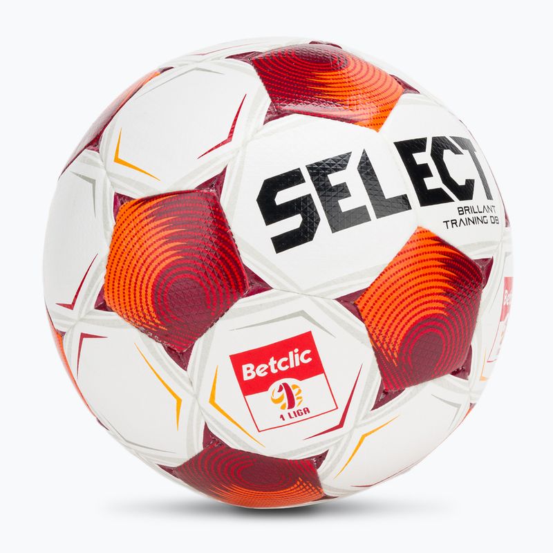 Футболна топка SELECT Brillant Training Betclic v25 white/red размер 5 2