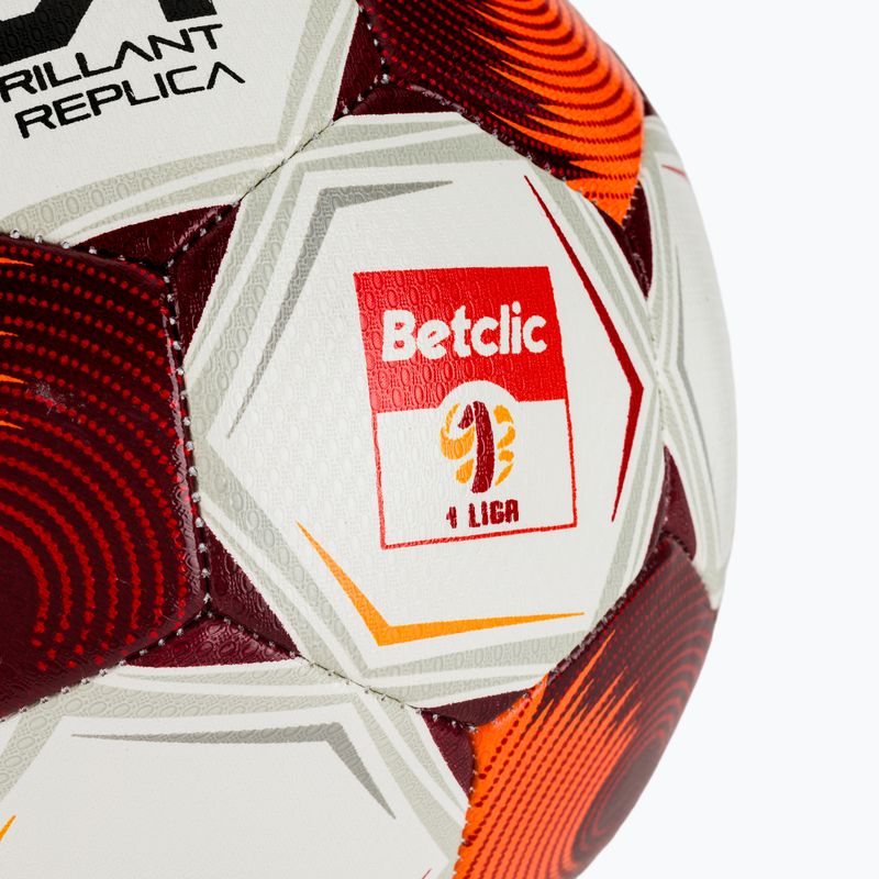 Футболна топка SELECT Brillant Replica Betclic v25 white/red размер 4 2