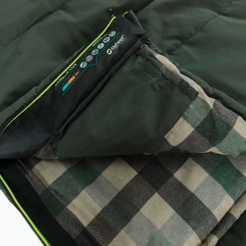 Outwell Camper Lux Двоен спален чувал зелен 230394 9