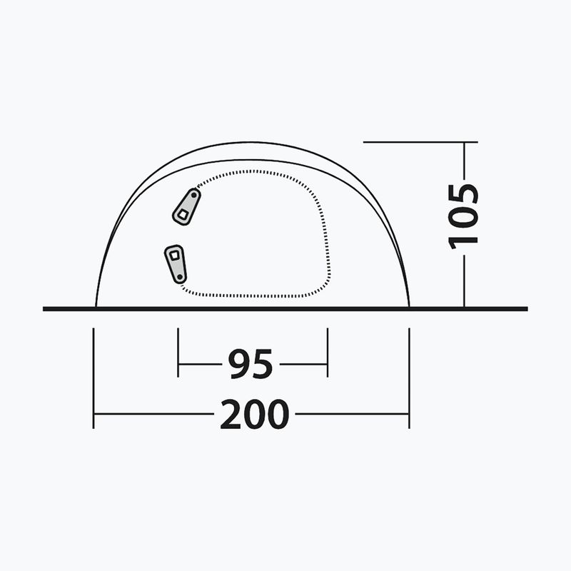 Палатка за къмпинг 3-местна Outwell Nexion 3 Ocean green/gray 10