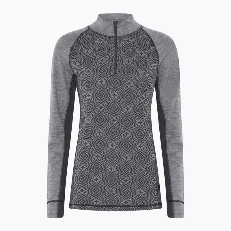 Дамски термоактивен суитшърт Dovre Wool Organic Half Zip grey 5