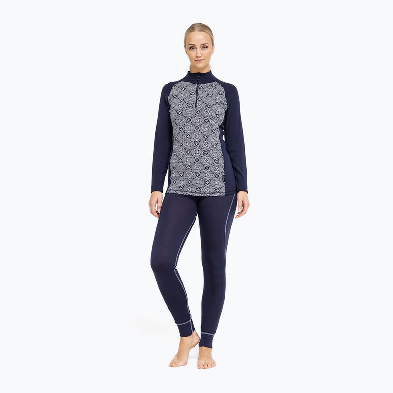 Дамски термоактивен суитшърт Dovre Wool Organic Half Zip navy 2