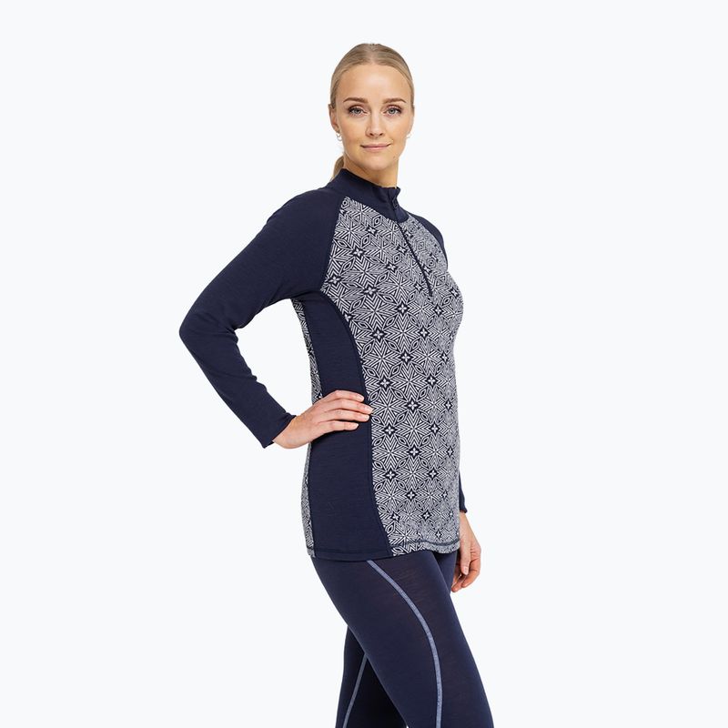 Дамски термоактивен суитшърт Dovre Wool Organic Half Zip navy 3