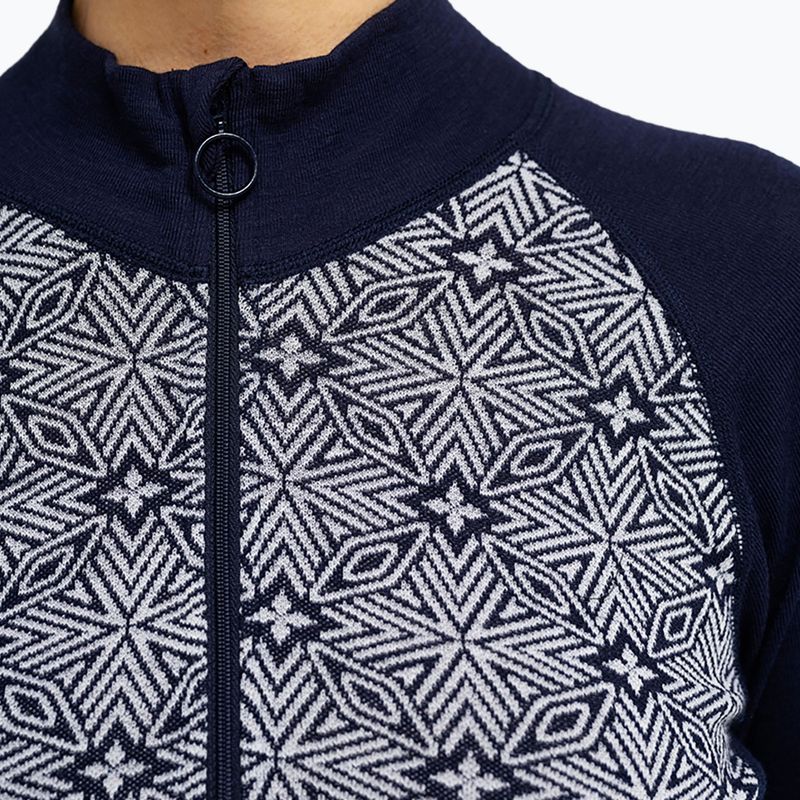 Дамски термоактивен суитшърт Dovre Wool Organic Half Zip navy 4