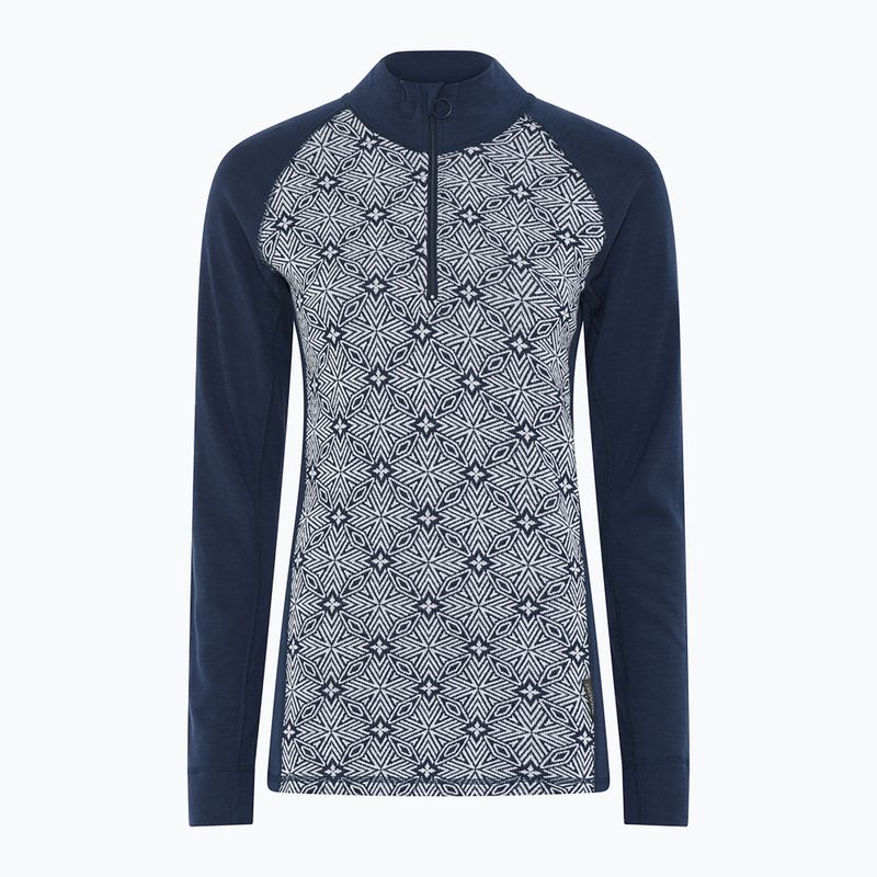 Дамски термоактивен суитшърт Dovre Wool Organic Half Zip navy 6