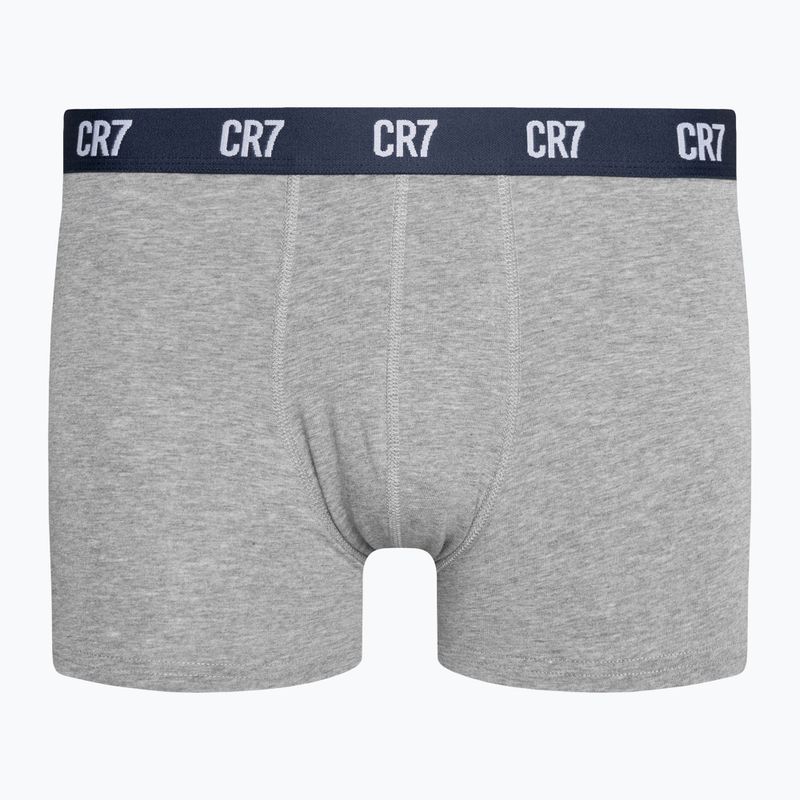 Мъжки боксерки CR7 Basic Trunk 3 чифта сив меланж/бяло/насиво 5