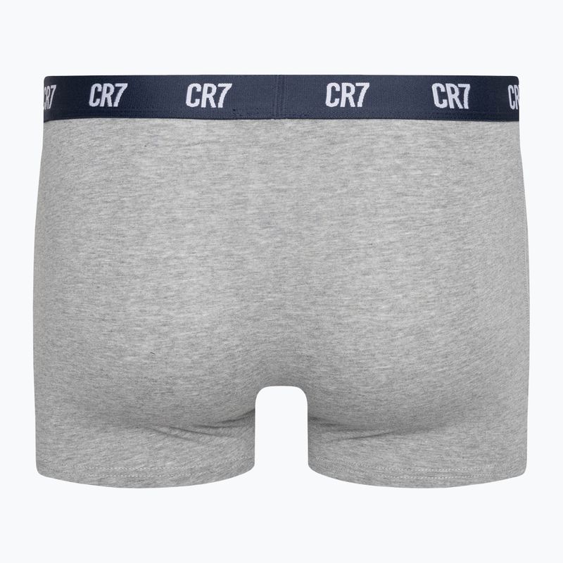 Мъжки боксерки CR7 Basic Trunk 3 чифта сив меланж/бяло/насиво 6