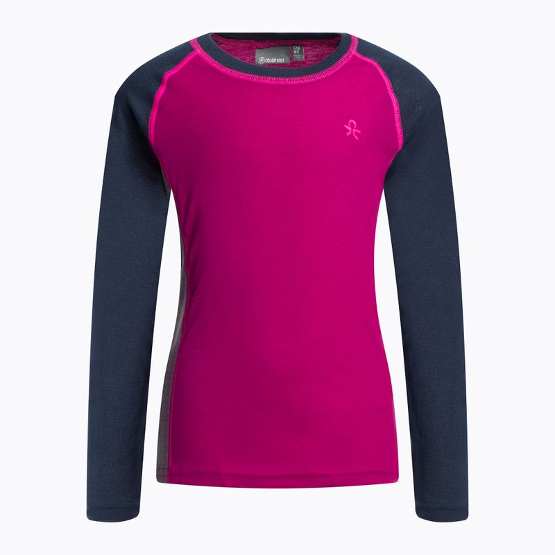 Детско термоактивно бельо Color Kids Ski Underwear Colorblock розов-черен 740777.5885 2