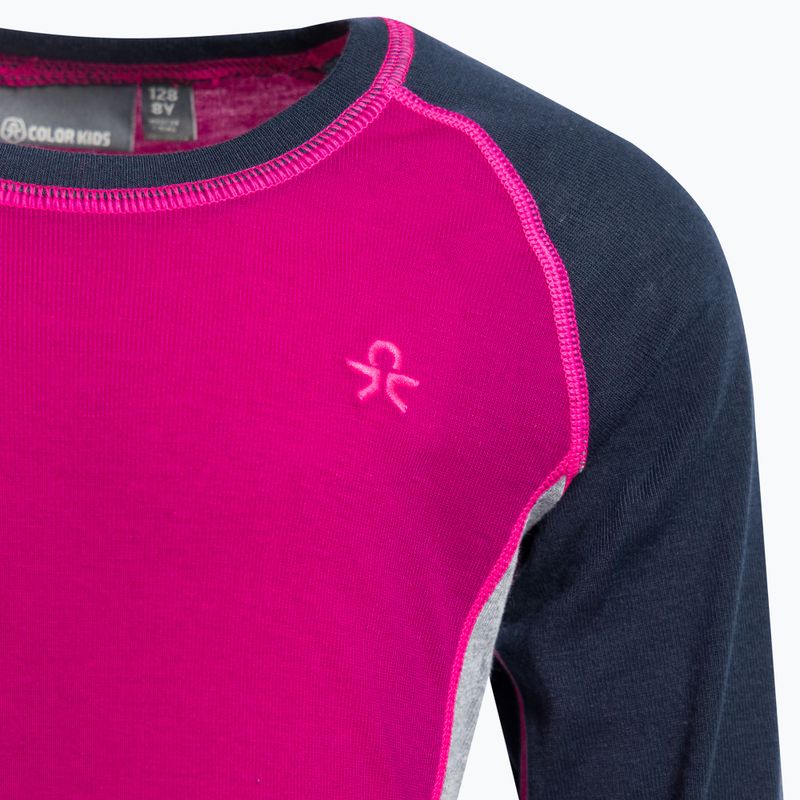 Детско термоактивно бельо Color Kids Ski Underwear Colorblock розов-черен 740777.5885 4