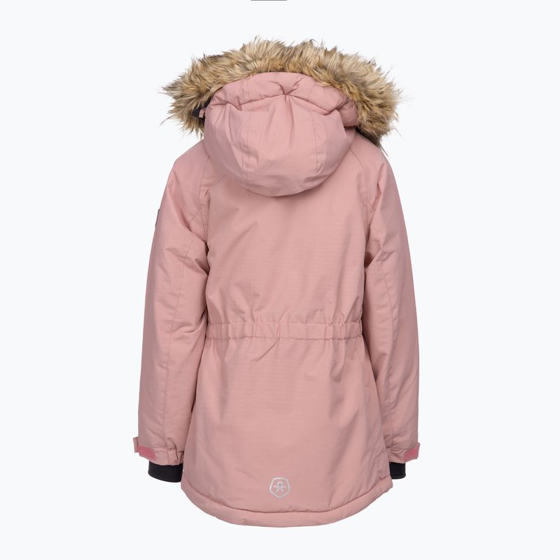 Детско зимно яке Color Kids Parka w. Фалшива кожа AF 10,000 розов 740724 2