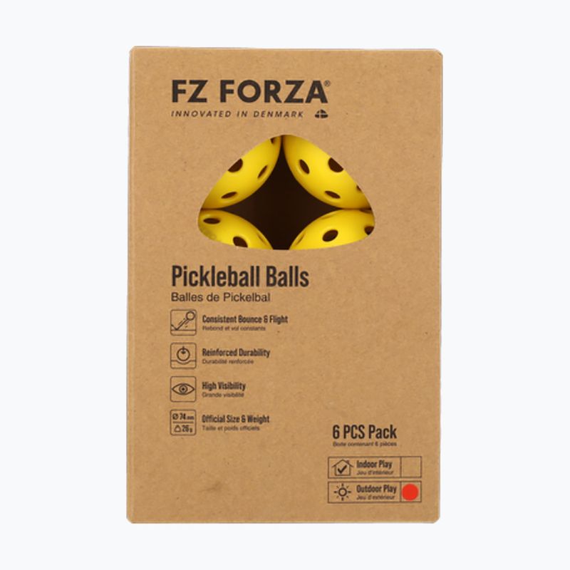 Топки за пикълбол FZ Forza Outdoor Pickleball 6 бр. yellow 2