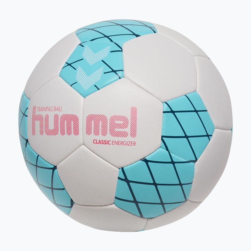 Топка за хандбал Hummel Classic Energizer off white/light blue/marine size 2 2