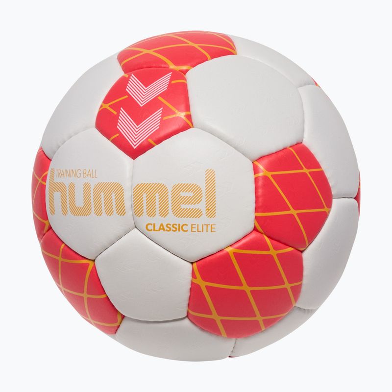 Топка за хандбал Hummel Classic Elite HB off white/red/orange size 3 2