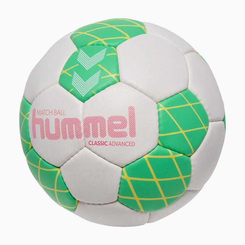 Топка за хандбал Hummel Classic Advanced HB off white/green/yellow size 2 2