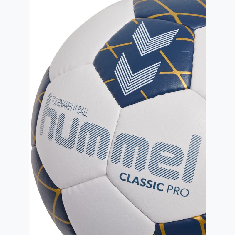 Топка за хандбал Hummel Classic Pro HB off white/marine/gold size 3 4