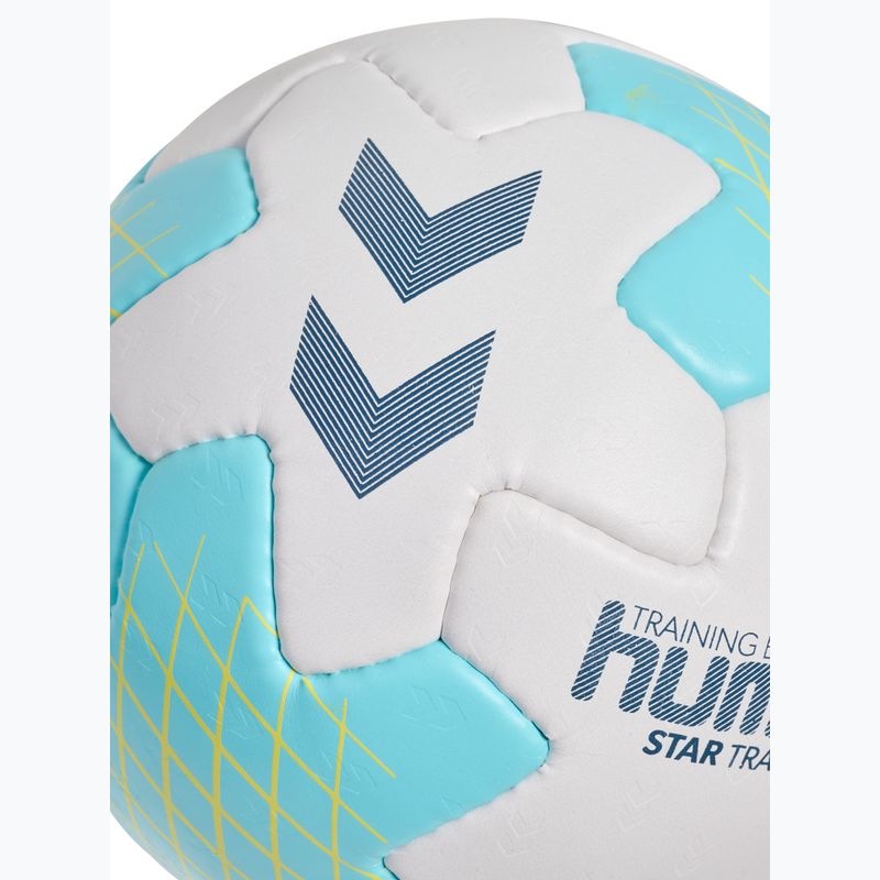 Топка за хандбал Hummel Startraining HB white/light blue/navy size 1 4