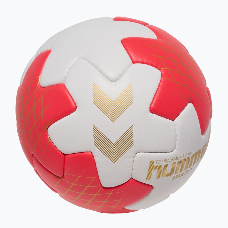 Топка за хандбал Hummel Star Pro HB off white/red/gold size 3 2