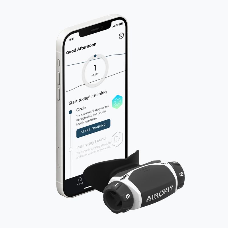 Дихателен тренажор Airofit Active бял 9